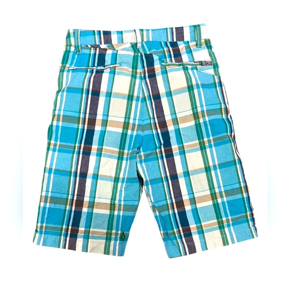VOLCOM 🩳 Plaid Blue and White Men's Shorts - Picture 7 of 7